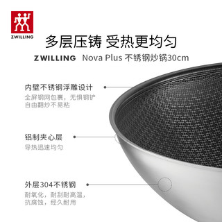 ZWILLING 双立人 锅具刀具套装不粘煎炒锅汤锅蒸锅碗筷料理机厨具全套-红珐琅锅