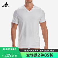 adidas 阿迪达斯 男士V领短袖T恤 2件装 4A2M05