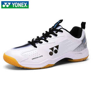 YONEX 尤尼克斯 羽毛球鞋yy缓冲透气比赛训练男女SHB460CR白黑37码