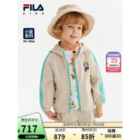 FILA x Pepe Shimada斐乐童装儿童梭织外套2023夏季新款小童上衣 标准白-WT 110