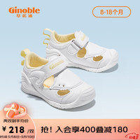 Ginoble 基诺浦 步前鞋夏季凉鞋8-18个月学步婴儿宝关键机能鞋2087 白 120mm 11.6-12.4cm