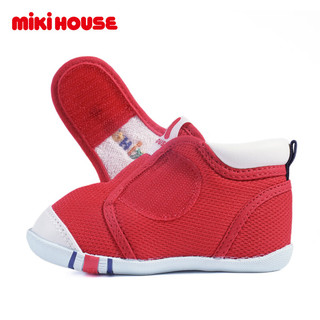 MIKIHOUSEMIKIHOUSE学步鞋2023儿童童鞋炫彩字母刺绣一二段学步鞋 红色