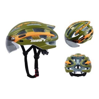 SUNRIMOON 骑行头盔 WT-038 绿/黄纹 L
