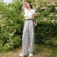 VERO MODA 女士格纹休闲裤 3213PL001A06