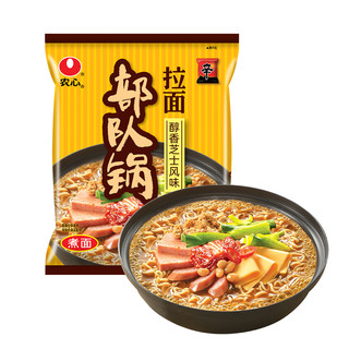 农心（NONGSHIM） 方便面 辛拉面辣白菜部队锅3包/2包韩式拉面加班夜宵方便速食品 部队锅芝士1+火锅面1