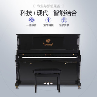 Heitzman 海资曼 125AF 立式钢琴 125cm 黑色 专业演奏级 静音款