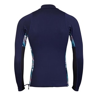 DECATHLON 迪卡侬 泳衣泳裤潜水服防晒速干户外OVOU深藏青色浪花上衣L-2964444