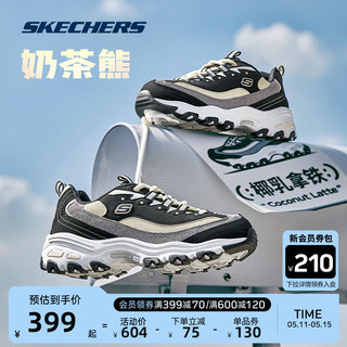 SKECHERS 斯凯奇 D'Lites 女子休闲运动鞋 149906/BKW 黑色/白色 38