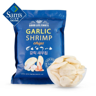 山姆代购韩国进口FINUTE蒜味虾片240g海苔谷物脆大包膨化食品薯片