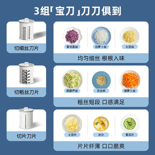 德国蓝宝电动切菜机家用多功能自动滚筒刨丝器小型土豆切丝切菜器