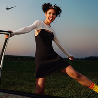 Nike耐克官方女子罗纹连衣裙耐克勾勾针织紧身休闲DM6231
