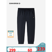 Converse 匡威童装男童长裤2023夏季新款儿童薄款休闲裤子 正黑色 150/63