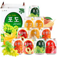 PLUS会员：九日 韩国果汁饮料 混合口味 238ml*9罐