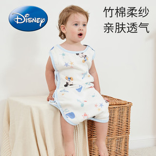 迪士尼（Disney）婴儿睡袋夏季薄款宝宝纱布睡袋儿童分腿无袖睡袋空调房防踢被 米奇 M码0-2岁(适用身高55-90cm)