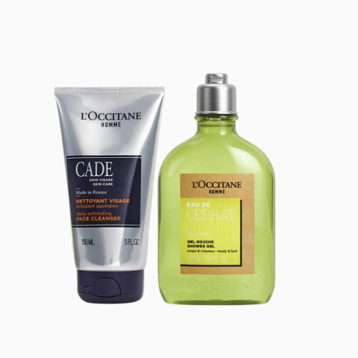 L'OCCITANE 欧舒丹 男士活力套装 (洁面啫喱150ml+沐浴露250ml)