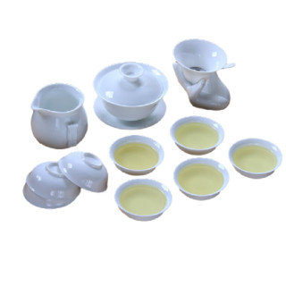 瓷牌茗茶具 CPM-105DT 高白茶具套装 12件套