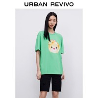 URBAN REVIVO UR2022夏季新品女装印花短袖T恤WV21R4ME2004