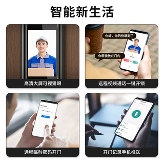 HAJOJODO 好家金盾 全自动指纹锁智能门锁远程视频通话家用入户防盗门电子密码锁H2-V H2-V