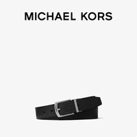 MK 男士皮质经典方扣十字纹针扣腰带皮带