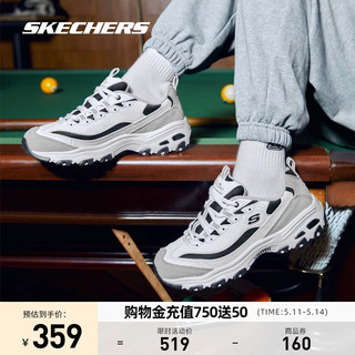 SKECHERS 斯凯奇 D'LITES 1.0 女子休闲运动鞋 66666228/BKGD 黑色/金色 38