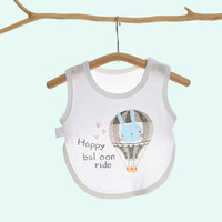 有彩婴幼儿夏季薄款半背衣圆肚兜新生儿护肚兜男女宝宝纱布护肚脐围兜 小兔子（半背圆） 59码(适合0-3个月)