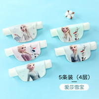 迪士尼（Disney）吸汗巾儿童纯棉隔汗巾幼儿园宝宝4层纱布纯棉可洗垫背巾0-4-8岁 爱莎雪宝5条装 25*35cm