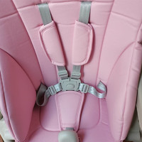 babycare餐椅坐垫座套安全带BC8500婴儿童椅绑带防水皮套垫子配件 银灰色安全带+粉色pu护肩护裆