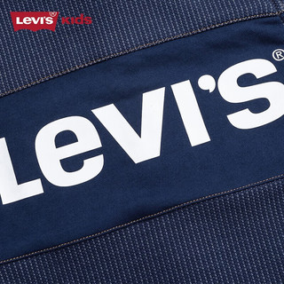 Levi's 李维斯童装男童衬衫2023春季新款儿童长袖拼接衬衫连帽上衣外套 苍穹蓝 150/72(M)