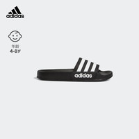 adidas阿迪达斯官方轻运动ADILETTE SHOWER K男小童夏季凉鞋拖鞋 黑色/白色 34(210mm)