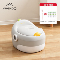 YeeHoO 英氏 儿童马桶坐便器婴幼儿三合一座盆男女孩专用小宝宝如厕所神器 小恐龙坐便器+垃圾袋50个+清洁刷