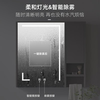 帝王洁具（monarch）轻奢岩板浴室柜组合智能灯镜一键除雾除雾洗脸盆卫浴柜洗漱台 60CM  智能灯镜 一键除雾