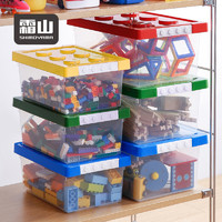 霜山乐高玩具收纳箱儿童积木分类整理箱杂物收纳盒透明塑料储物箱