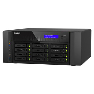 QNAP 威联通 TS-h1290FX  64G内存 十二盘位U.2 NVMe/ SATA 全快闪网络