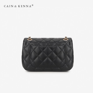 Cain Kenna CK1-210259女包菱格链条包单肩斜挎大容量腋下包官网母亲节礼物 黑色（小版）