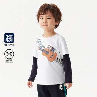 FILA 斐乐 男小童（105-130）卡通可爱流行时尚百搭男童流行长袖T恤
