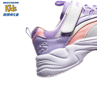 SKECHERS 斯凯奇 23SS女童运动鞋 薰衣草色/多彩色/LVMT 30