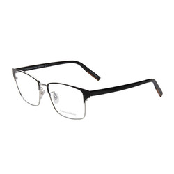 Ermenegildo Zegna 杰尼亚 Zegna 男款银黑色镜框黑色镜腿光学眼镜架眼镜框 EZ5212-D 001 56MM