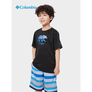 Columbia哥伦比亚户外23春夏新品儿童UPF50防晒防紫外线吸湿短袖T恤AB1844 012 S（135/64）