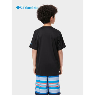 Columbia哥伦比亚户外23春夏新品儿童UPF50防晒防紫外线吸湿短袖T恤AB1844 012 S（135/64）