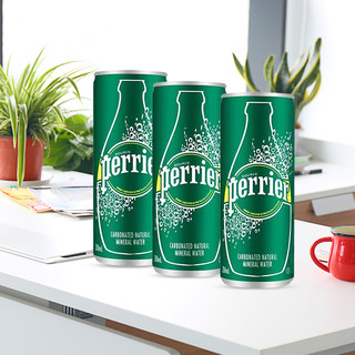 perrier 巴黎水 充气矿泉水 250ml*6罐