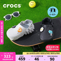 crocs卡骆驰洞洞鞋沙滩波波鞋男女童凉鞋拖鞋儿童208190 大气灰-1FT 35(215mm)