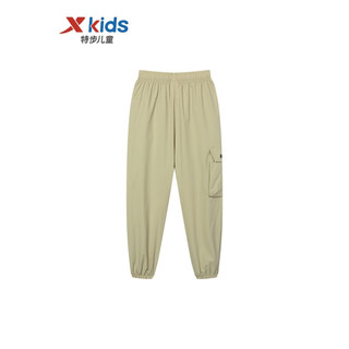 特步（XTEP）童装男童运动裤2023年夏季新款儿童长裤夏装裤子 金沙色 130cm