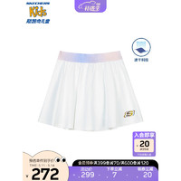 Skechers斯凯奇儿童裙子夏大童短裙2023新款防走光时尚青少年半裙P223G009 亮白色/0019 150cm