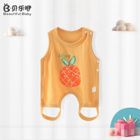 贝乐咿肚兜婴儿护肚宝宝夏季肚围薄款纯棉男女新生儿护肚背心连腿 1812小菠萝 73