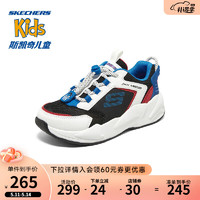 Skechers斯凯奇男童鞋板鞋运动鞋405256L 透气/黑色/多彩色/BKMT 32