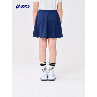 asics/亚瑟士童装2023年新款女童儿童网球运动假两件网球针织短裙 50藏青 150cm
