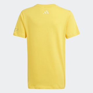 adidas阿迪达斯官方男大童夏季新款速干足球运动短袖T恤HY1446 日光黄 140CM