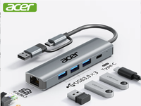 acer 宏碁 USB3.0转千兆网口扩展坞分线器HUB集线器 笔记本电脑网线转接头RJ45转换器台式机拓展坞