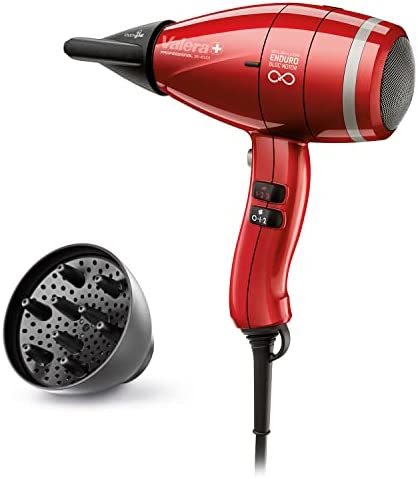 Valera 维力诺 Swiss Nano4ever eQ 专业离子吹风机,紧凑,耐用,Sanify 空气净化,智能气流*,2200瓦,红色