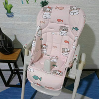 babycare儿童餐椅原装坐垫KUB 宝宝皮座套适用 粉色小猫 防水透气牛津布